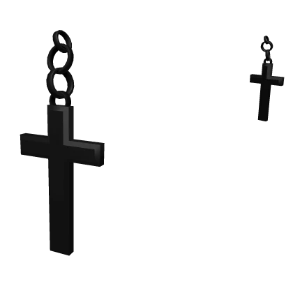 Black Cross Earrings