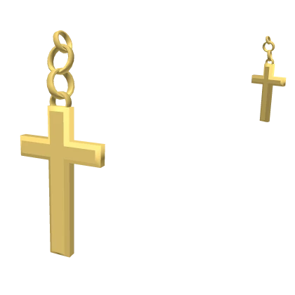 Gold Cross Earrings