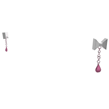 Pink Dangling Bow Earrings