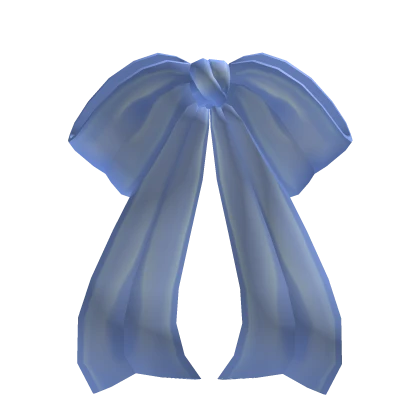 Elegant Low Hair Bow Blue