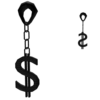 Black Dollar Sign Earrings