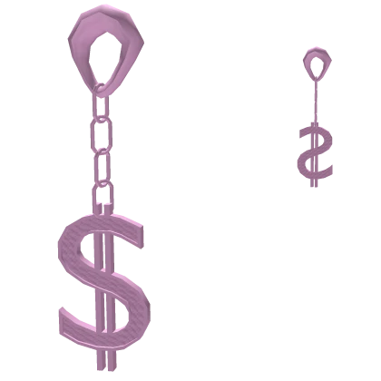 Pink Dollar Sign Earrings