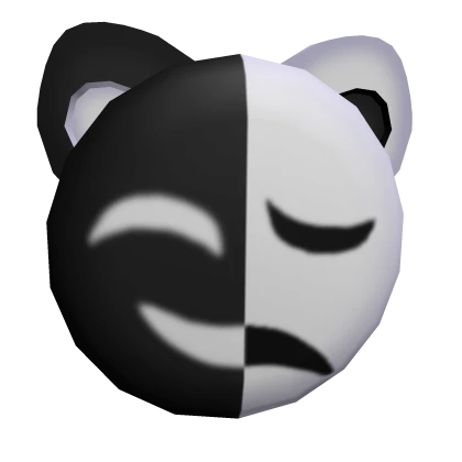 Black and White Bear Mask