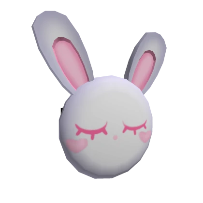 Pink & White Bunny Mask