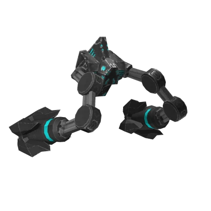 Cyan Mecha Arms (Under-Hanging)