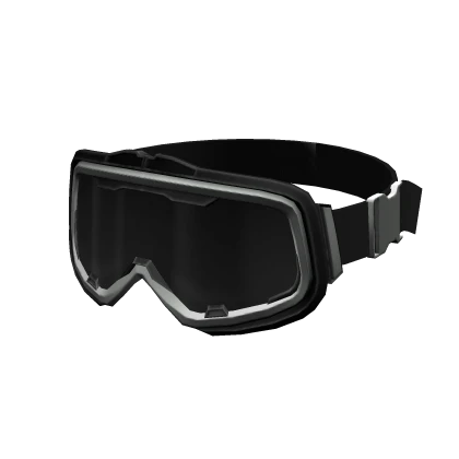 White Techwear Goggles (Lowered)