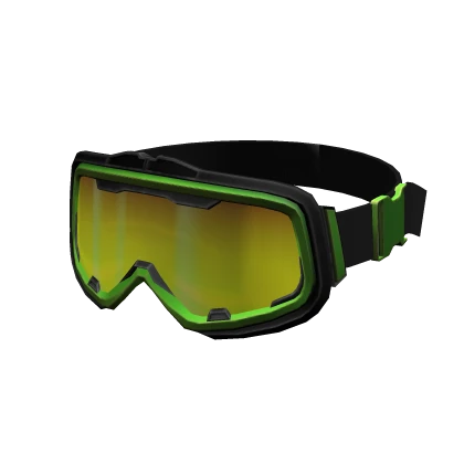 Green Techwear Goggles (Lowered)