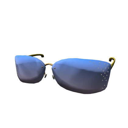 Blue/Gold Y2K Sunglasses