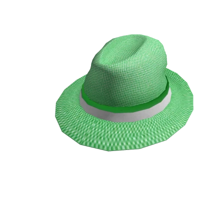 Checkered Neon Green Fedora