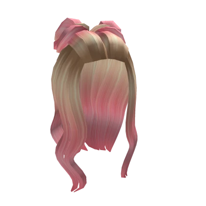 CurlyBuns in Blonde to Pink