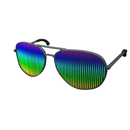 Color Changing: Rainbow to Black Aviator Glasses