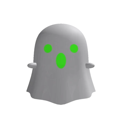 Recolorable Ghost With Green Eyes