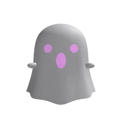 Recolorable Ghost With Pink Eyes