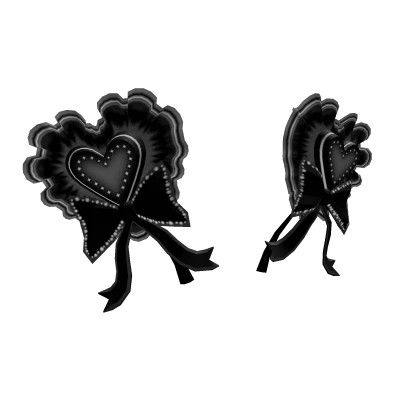 Black Lace Heart Boppers