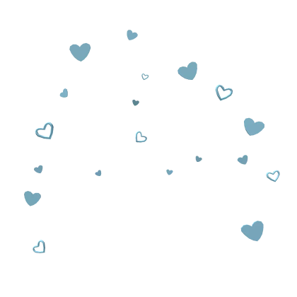 Blue Heart Confetti