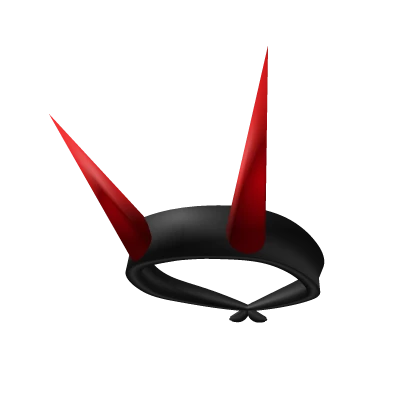 Spiked Punk Bandana Headband - Red Horns