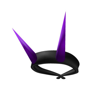 Spiked Punk Bandana Headband - Purple Horns