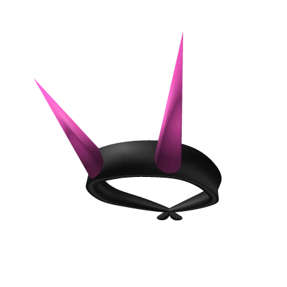 Spiked Punk Bandana Headband - Pink Horns