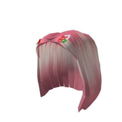 Strawberry Long Bob With Cherry Clips