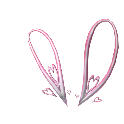 Hearts Bunny Ears-Pink