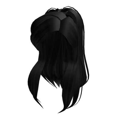 Voluminous Straight Black Ponytail