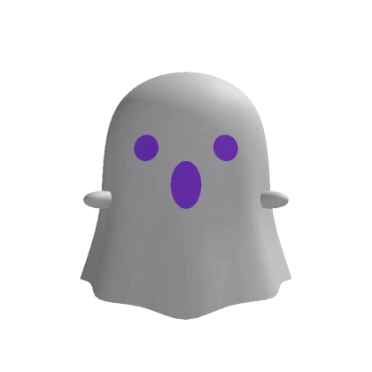 Recolorable Ghost With Purple Eyes