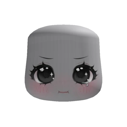 kawaii sparkling chibi face (recolorable)
