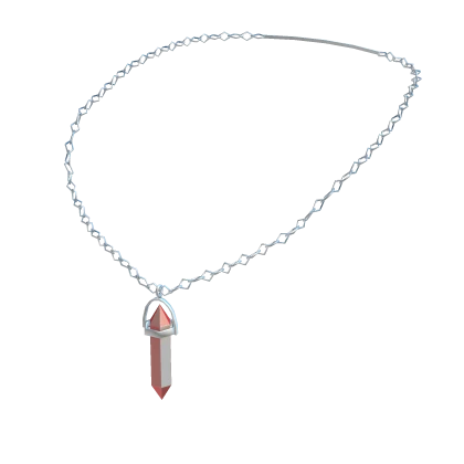 Silver Crystal Necklace Ruby