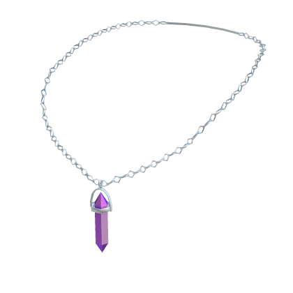 Silver Crystal Necklace Amethyst