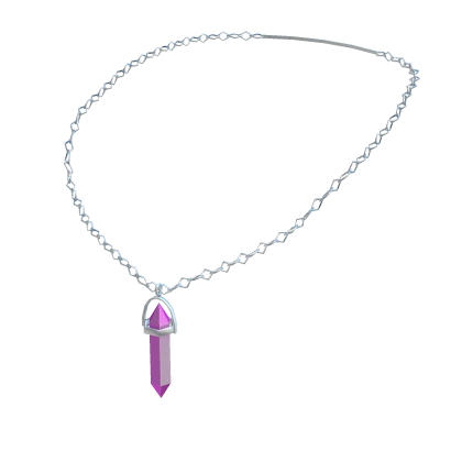 Silver Crystal Necklace Kunzite