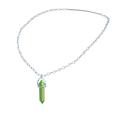 Silver Crystal Necklace Emerald