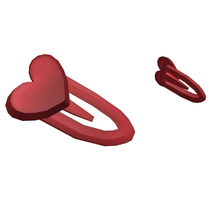 Valentines Red Heart Clips