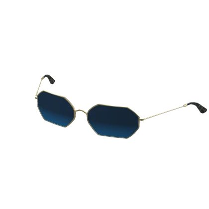 Midnight Blue Octagonal Sunglasses