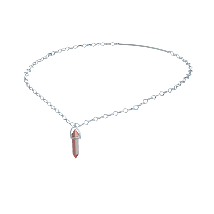 {1.0} Silver Crystal Necklace Ruby