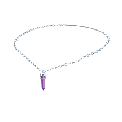 {1.0} Silver Crystal Necklace Amethyst