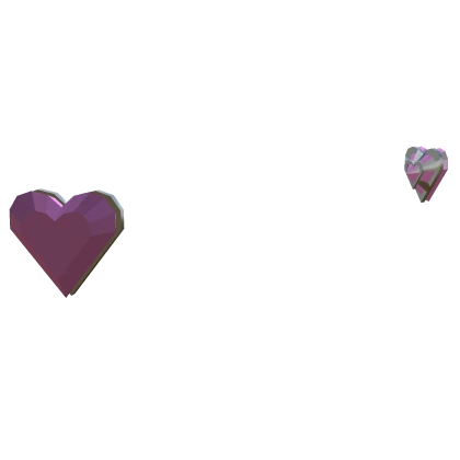 Pink Diamond Heart Stud Earrings