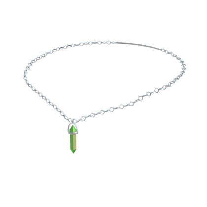 {1.0} Silver Crystal Necklace Emerald