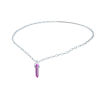 {1.0} Silver Crystal Necklace Kunzite