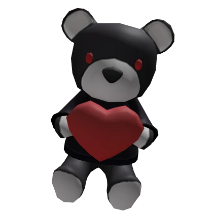 Valentine Teddy Bear Black