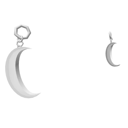 Silver Crescent Moon Earrings