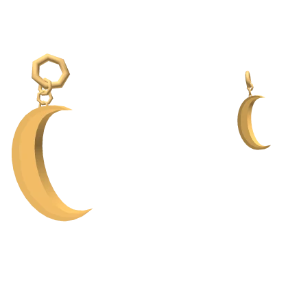 Gold Crescent Moon Earrings