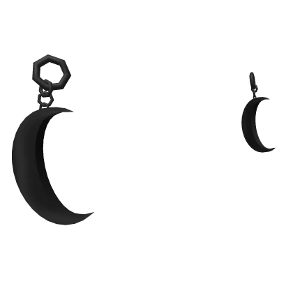 Black Crescent Moon Earrings