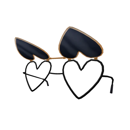 Heart Flip-Up Sunglasses (Black)