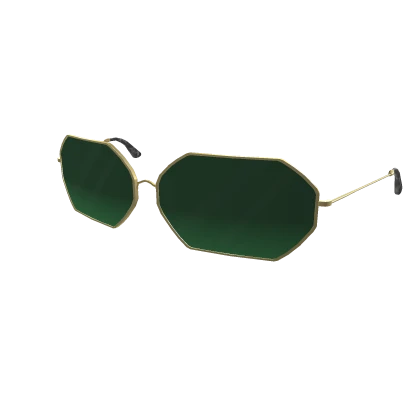 Classic Green Octagonal Sunglasses