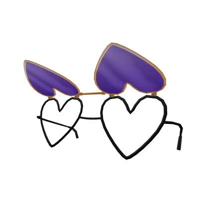 Heart Flip-Up Sunglasses (Purple)