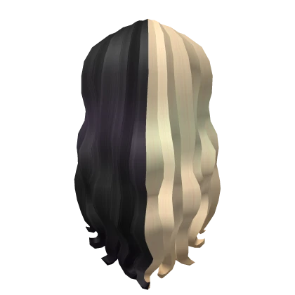 Long Curly Hair (3.0) - Blond Black Split