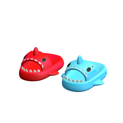 blue and red shark slides