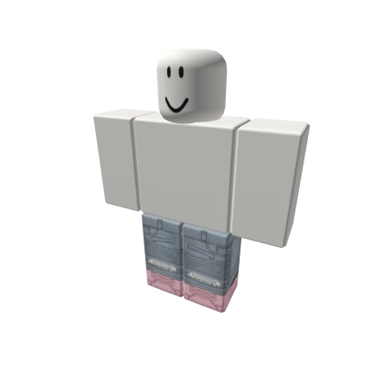 Boys ripped jeans pink swag sneakers ok