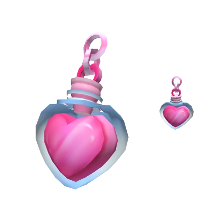 Pink Potioned Heart Earrings