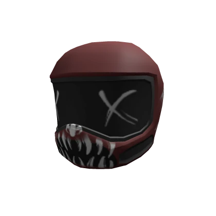 Dark Motorcycle Helmet Crimson